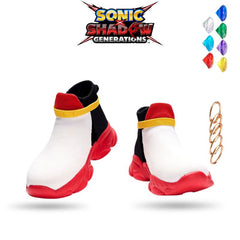 Sonic Shadow Air Sneakers CHAOS EMERALDS & RINGS